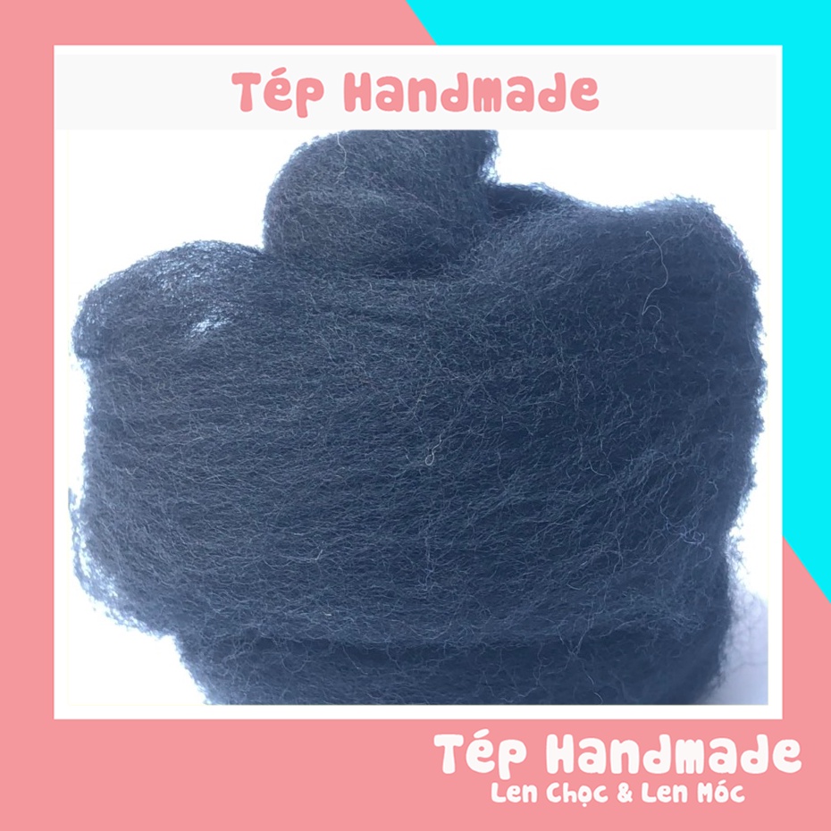 Len chọc loại tốt 12 màu 5g-10g-20g needle felt