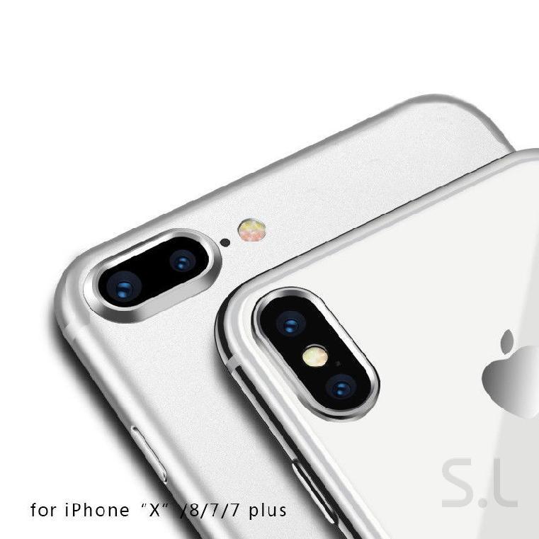 SL For iPhone X 7 8 Plus Rear Back Protector Camera Protective Lens Case Ring Cover