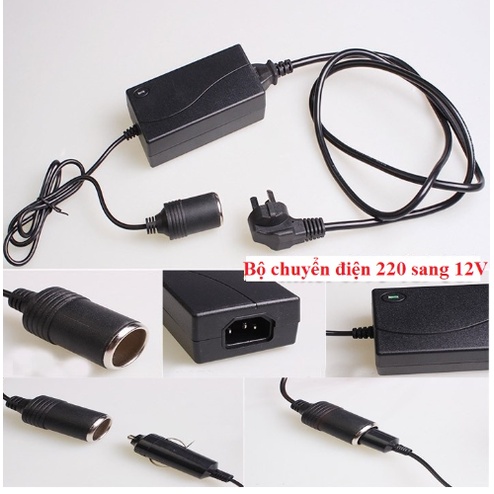 Bộ Chuyển Nguồn Điện Từ 220V Sang tẩu 12V - Chip IC bảo vệ tiết kiệm điện