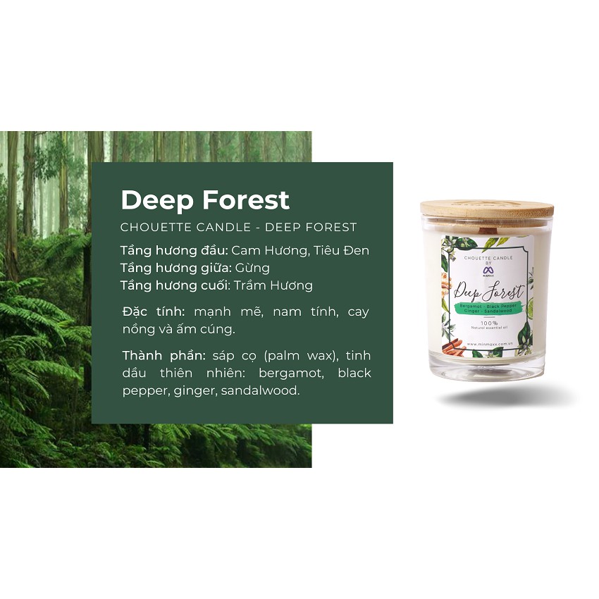 Ly nến thơm Chouette Candle CHC1003 Deep Forest 182g