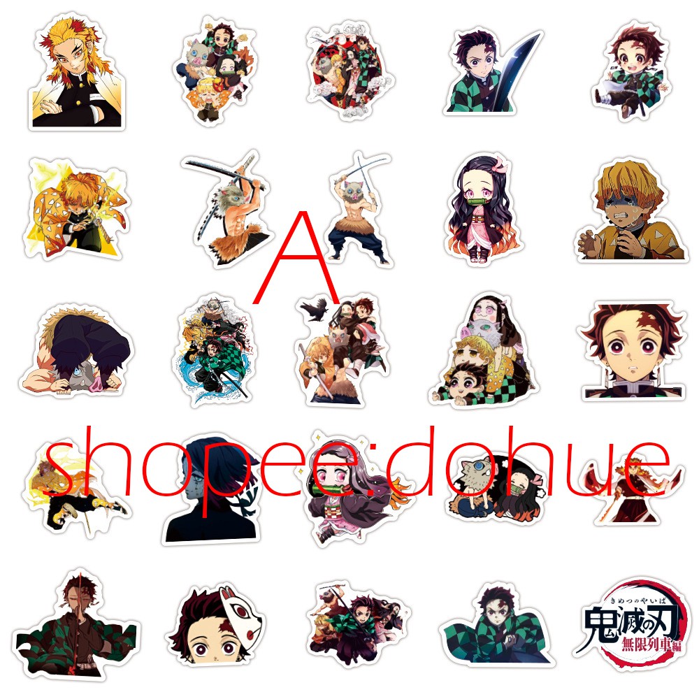 Mua Set 50 Sticker Hình Dán Thanh Gươm Diệt Quỷ Kimetsu no Yaiba giá rẻ ...
