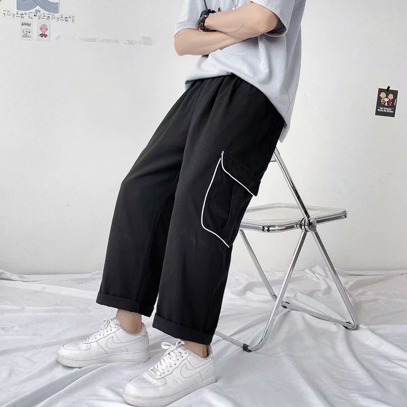 ✦AFFLIGA✦ Quần Kaki Ống Rộng Thời Trang Hàn Quốc Dành Cho Nam