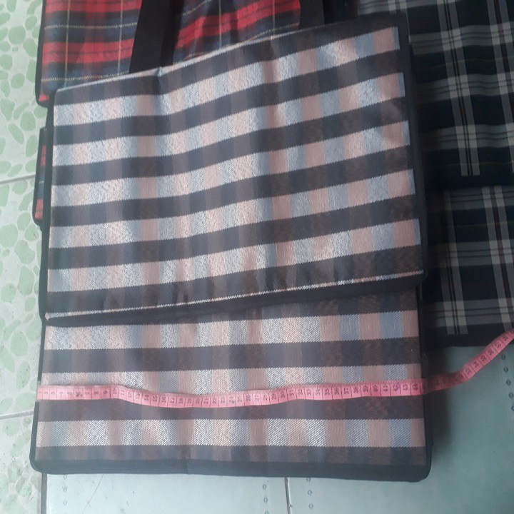 Túi giữ nhiệt lớn Dài 45 x Cao 35 x Rộng 24 , vải bố dầy, hình hộp ngang, nặng 500gr