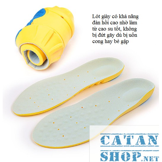 Miếng lót giày thể thao chuyên dụng Yellow Sport cao cấp, Lót giày cả bàn cao cấp siêu êm chân, khửi mùi hôi