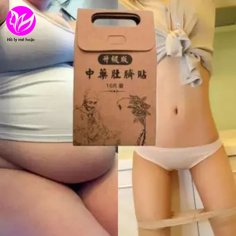 [Chính Hãng] Hộp 10 Miếng Dán Rốn Tan Mỡ Trung Y Slimming Patch - Thảo Dược Nội địa Trung