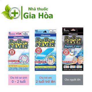 Miếng dán hạ sốt cho trẻ sơ sinh, trẻ em và người lớn Byebye Fever