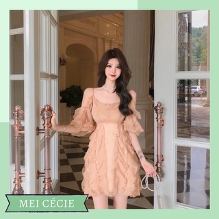 Đầm 2 dây trễ vai tiểu thư