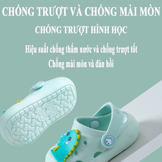 Dép cho bé sục cross hình ĐỘNG VẬT cho bé trai bé gái siêu nhẹ - mềm chống trơn trượt DQ01 và không bị hôi chân