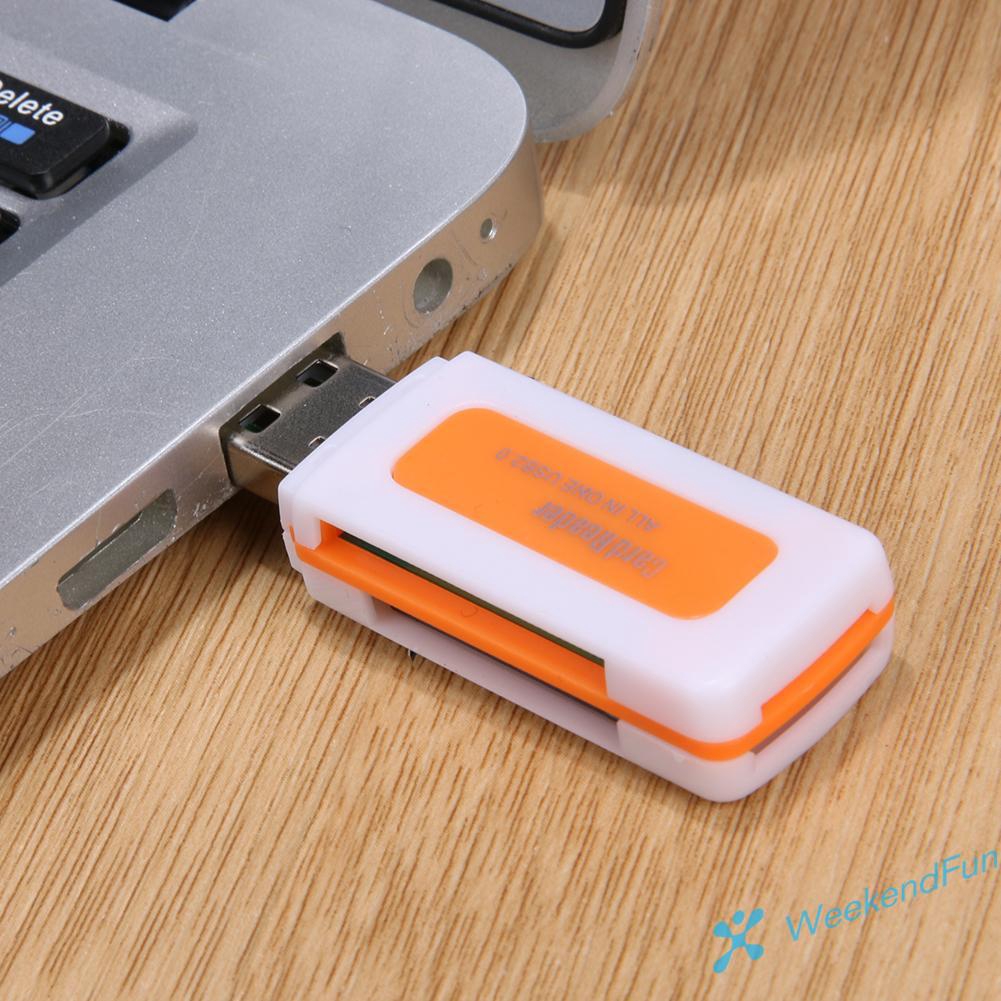Đầu Đọc Thẻ Nhớ Mini Usb 2.0 4 Ngăn Sd/Mmc Tf Ms M2