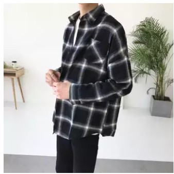 Áo Khoác Unisex Kiểu Dáng Sơ Mi Caro không nón - J011