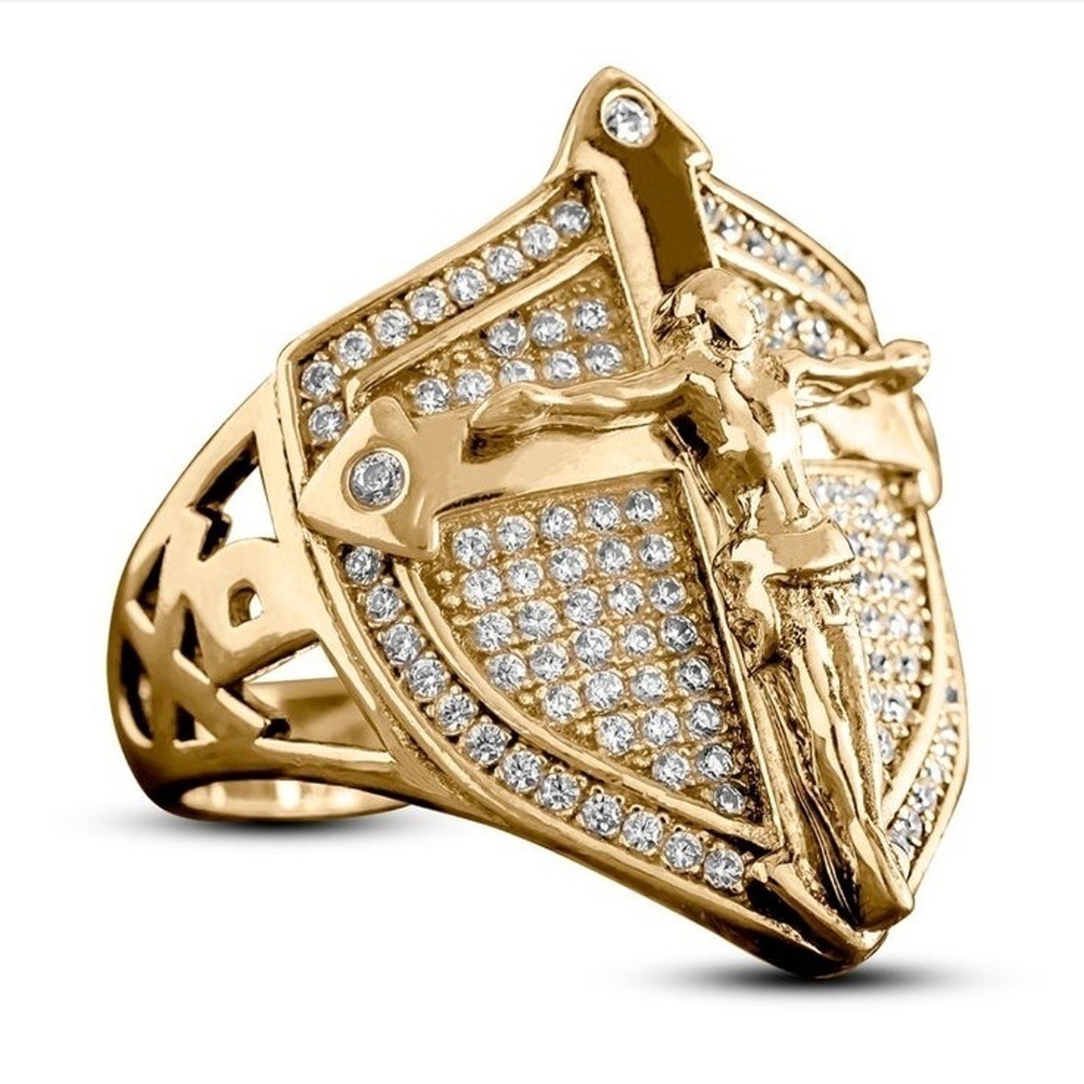 (MớI) Nhẫn Mạ VàNg 18K HìNh Chữ ThậP Và Jesus