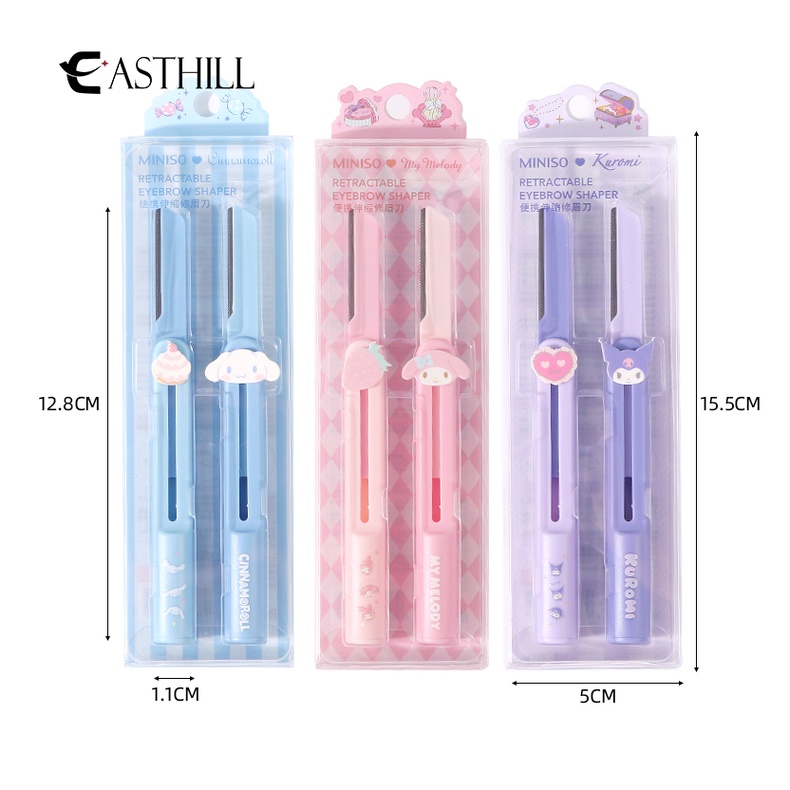 Dao Cạo Lông Mày An Toàn Hình Cô Gái Anime Cinnamoroll My Melody Kuromi Có Thể Thu Gọn