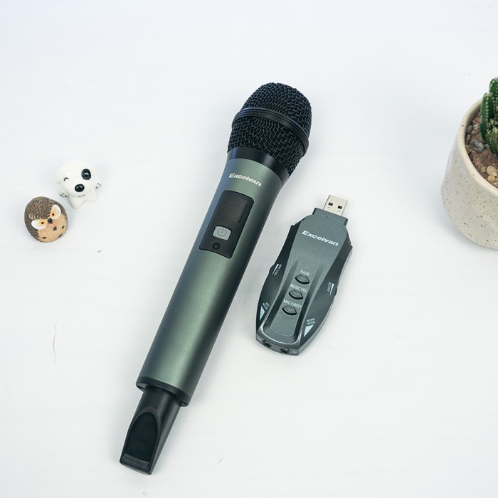 [Mã ELHACE giảm 4% đơn 300K] Micro Karaoke Không Dây Excelvan K18V, 01 Mic, VHF