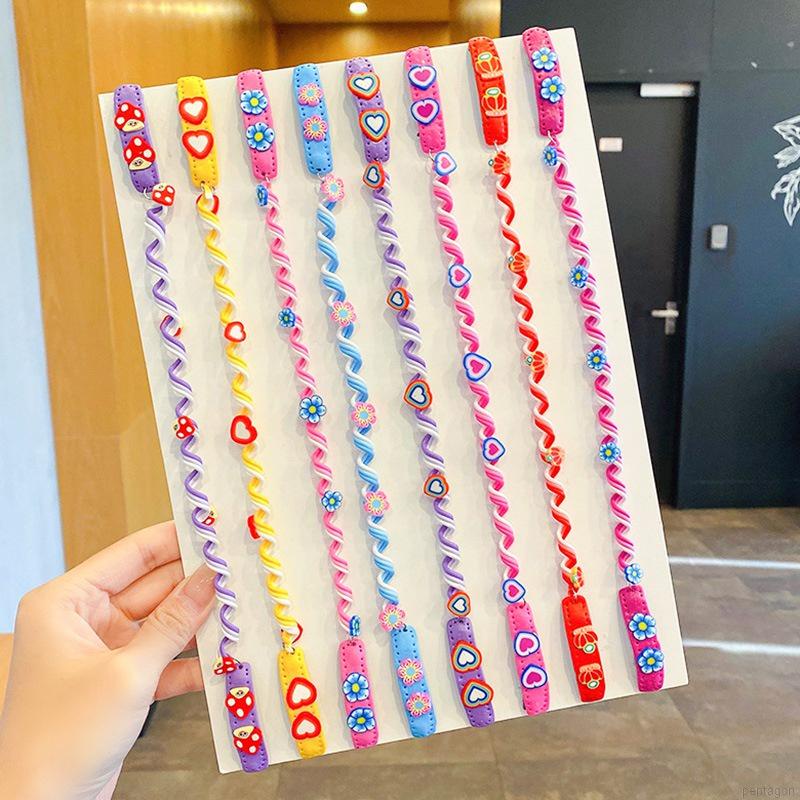 Dây buộc tóc đính hoa màu sắc ngọt ngào xinh xắn cho bé