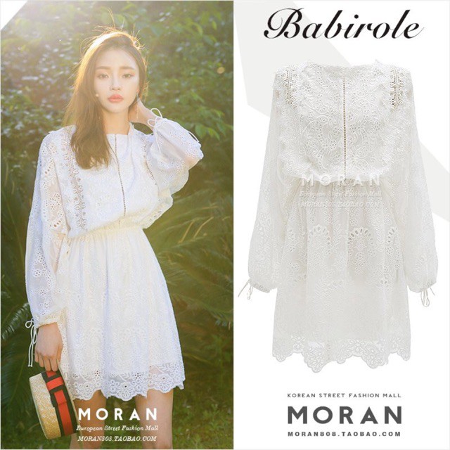(HÀNG ORDER) Váy thô hoa đục lỗ Moran M0108