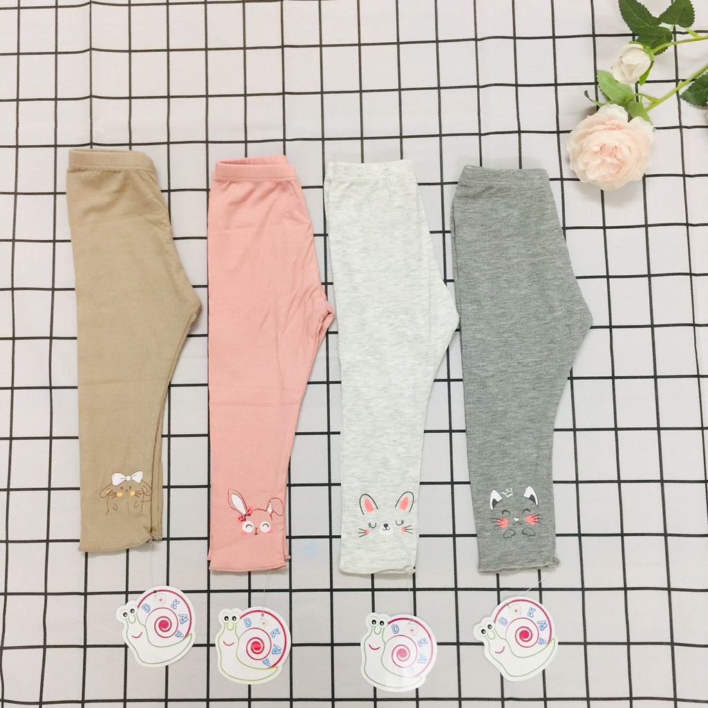 Quần legging cho bé gái thu đông Dokma quần dài sale 6M-3Y DQ828
