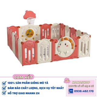 [Sỉ/Lẻ] Bộ quây cũi gấp gọn hình khủng long 9BABY MÀU ĐỎ