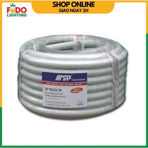 Ống Ruột Gà Phi Sino 16,20,25,32 (cuộn 25m, 40m, 50m) để luồn dây điện chống cháy