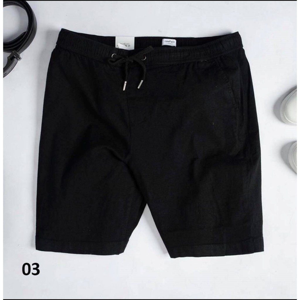 Quần short nam Mantoni chất đũi mềm mát, quần ngố nam chuẩn form cạp chun dây rút(SD79)