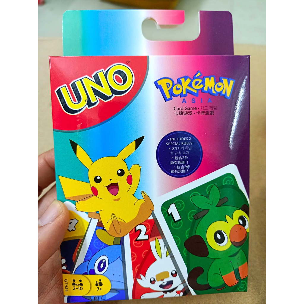 (11 LOẠI) Bộ bài trò chơi Uno PKM UNO Classic, Wild, Skip Bo, Flip, Phase 10, DOS, BTS, Harry Porter,Super Mario - bìa c
