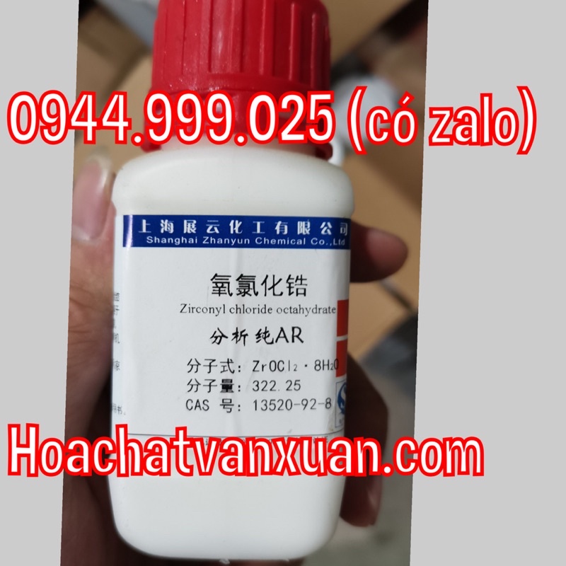 Hóa chất ZrOCl2 8H2O Zirconyl chloride octahydrate lọ 100g CAS 13520-92-8