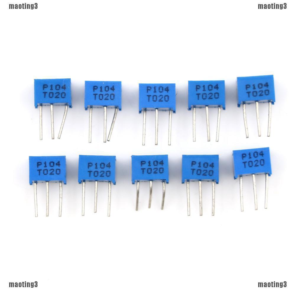 Set 10 Chiết Áp 3362p-104 100K Ohm Chuyên Dụng