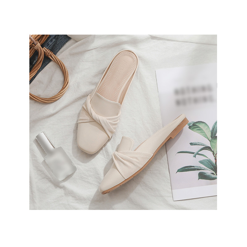 Giày Bít Ngón Đế Bằng Mũi Vuông Thời Trang Thiết Thực Cho Phụ Nữ Mang Thai