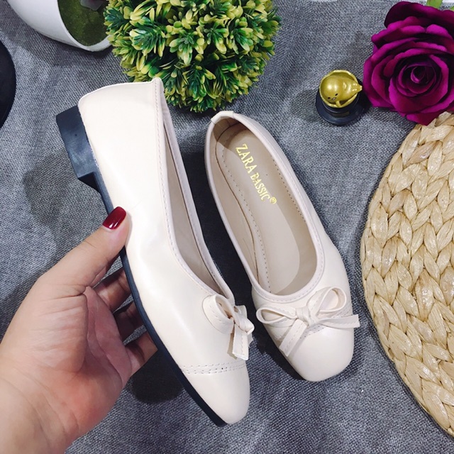 Giày búp vê nữ nơ nhỏ để bệt zra dễ đi mềm chân cực kì- Ảnh video thật | BigBuy360 - bigbuy360.vn