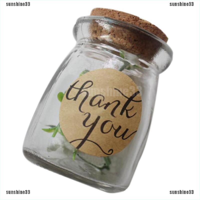 【COD•suns】12 Labels Thank You Craft Decoration Seal Packaging Seals Kraft Stic