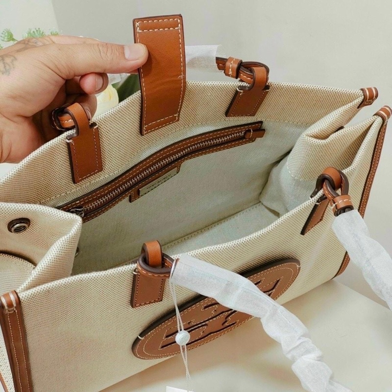 Túi Tote tory burch canvas