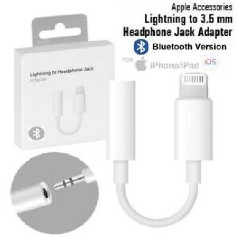 Jack chuyển đổi tai nghe có Mic Lightning ra chân tròn 3.5mm, tương thích iphone 5, 6, 7, 8, X, 11, 12 kết nối bluetooth