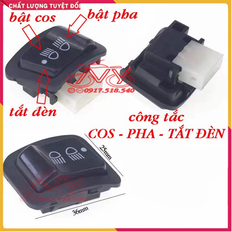 Công Tắc Tắt Đèn Cho Xe Honda Vision 2021, Wave 2021, RSX, Lead ( Chân Đồng Loại 1) Ảnh thật Sp
