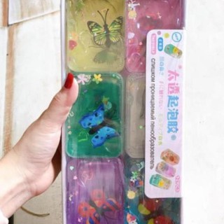 Hộp 12 khay slime hình bướm
