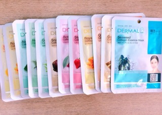 [HÀNG CHÍNH HÃNG] Combo 12 miếng mặt nạ dưỡng da Dermal Hàn Quốc