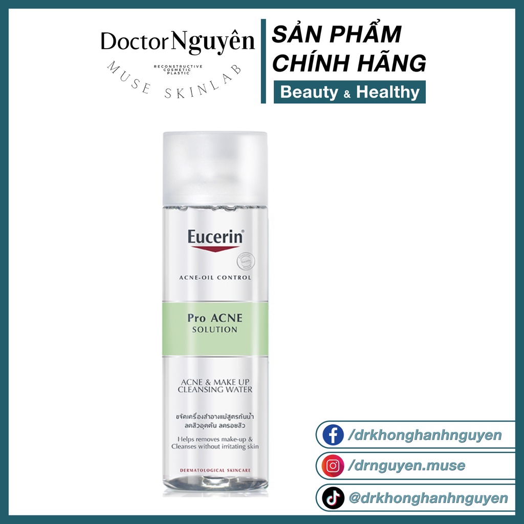 Nước Tẩy Trang Eucerin ProAcne Acne &amp; Make Up Cleansing Water