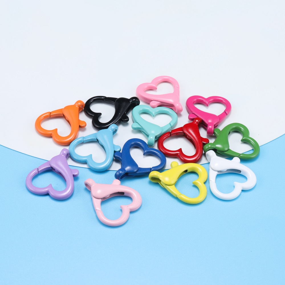 St.kunkka 10 cái / bộ móc khóa hình trái tim dễ thương và tiện lợi để làm móc khóa DIY tinh tế