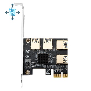 Thẻ đồ họa mở rộng pci-e 1 sang 4 usb3.0 x1 đến x16