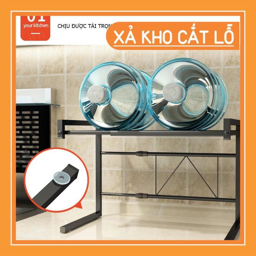 Giá đỡ, kệ lò vi sóng bằng inox đa năng + tặng kèm móc treo KHALIK (đủ 2 màu lựa chọn)