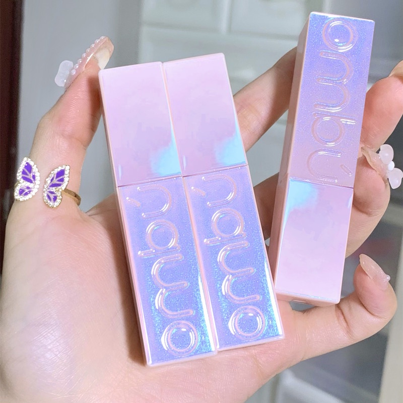 Son Môi Dưỡng Ẩm Màu Hồng Và Tím Ánh Laze Tạo Hiệu Ứng Gương Đẹp Mắt