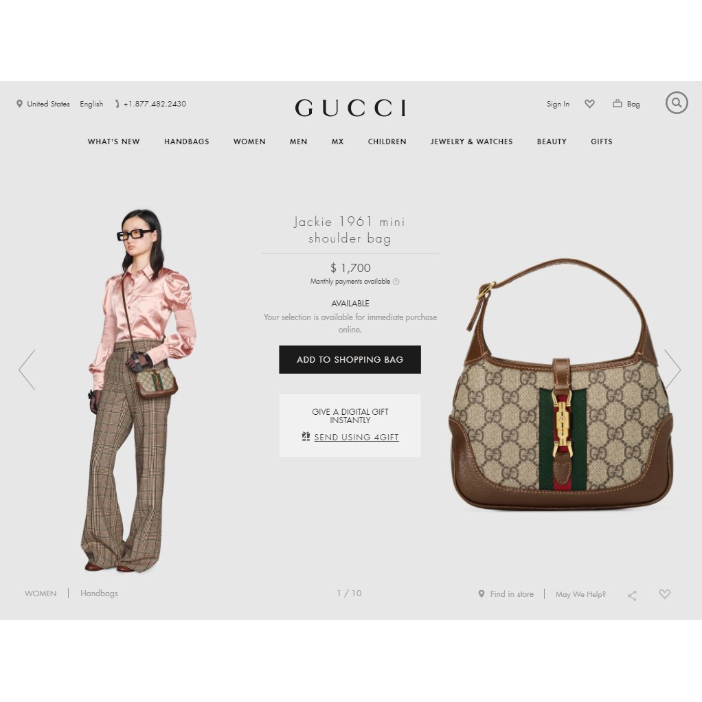 Túi Gucci Jackie 1961 Mini Hobo Bag - Size 19 - Super Fullbox - Túi Xách Mini Nữ