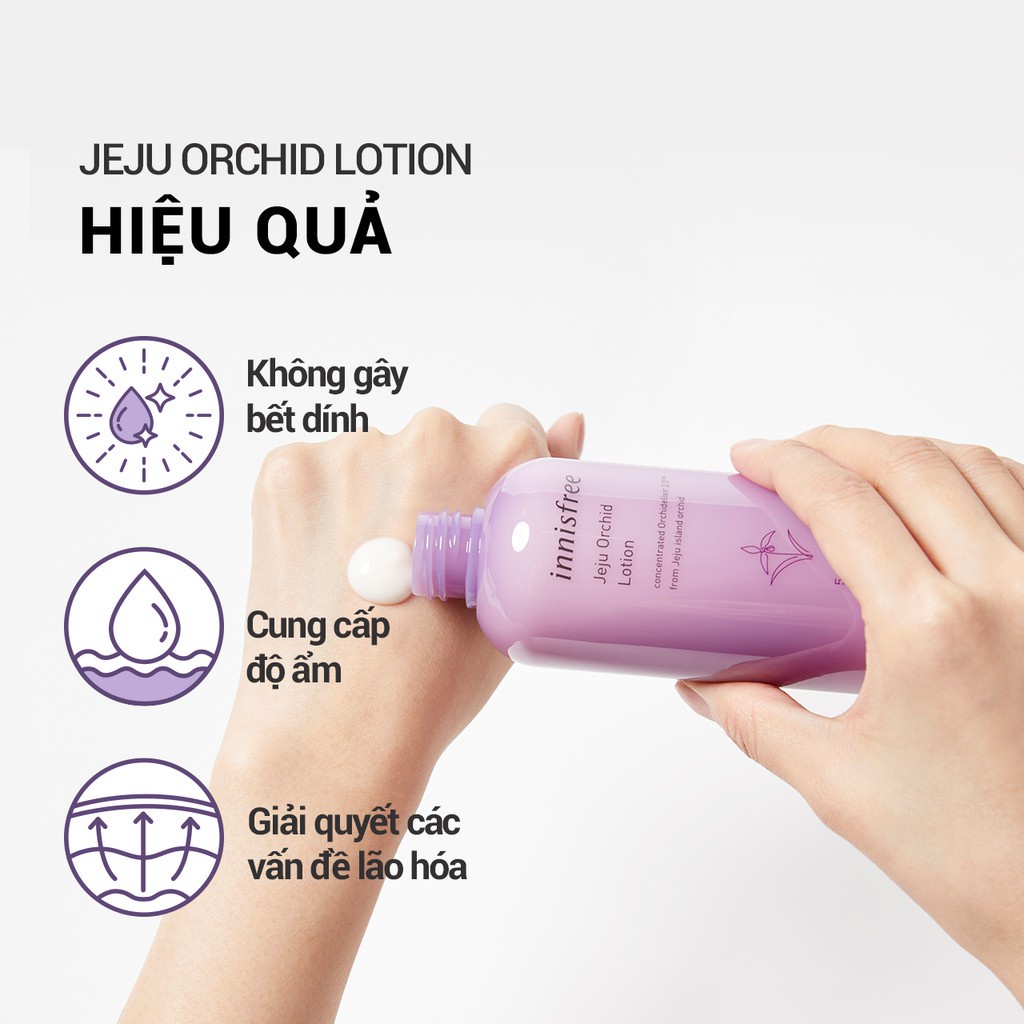 [Mã COSIF05 giảm 10% đơn 400K] Sữa dưỡng chống lão hóa hoa lan tím innisfree Jeju Orchid Lotion 160ml