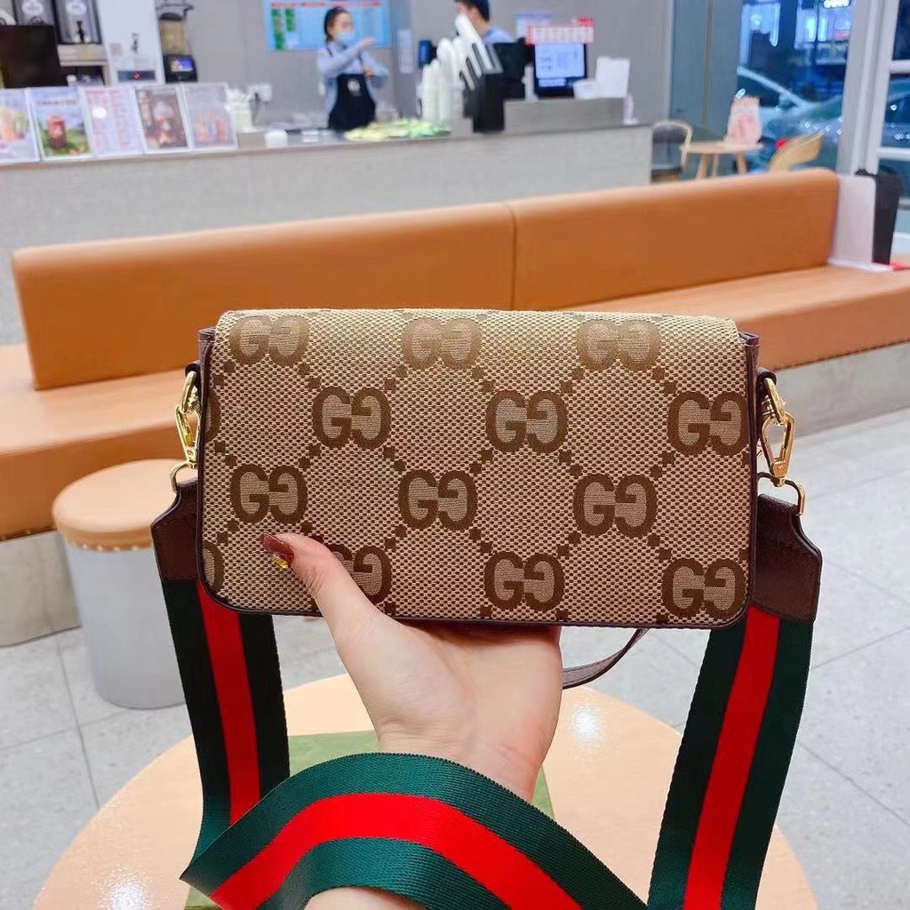 Túi GC new hót hít Dáng kẹp nách hot hit Full box - túi vải đầy đủ 23cm vải thô hoạ tiết đặc trưng