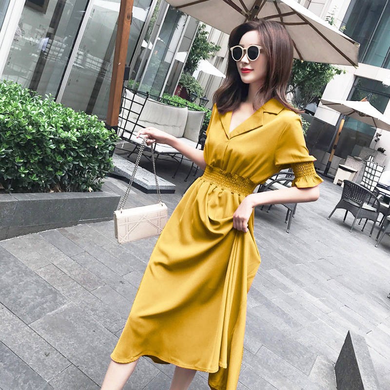 NRVP Đầm vải chiffon thời trang Pháp phong cách xuân hè 2020 cho nữ