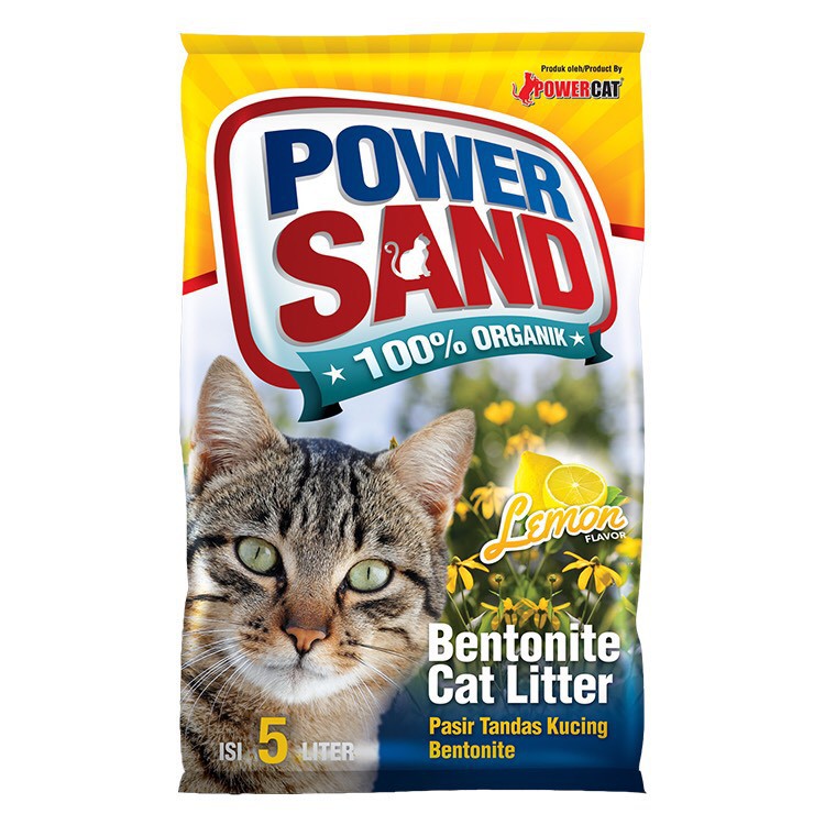 Cát vệ sinh cho mèo POWER SAND bao 5L (BENTONITE CAT LITTER)