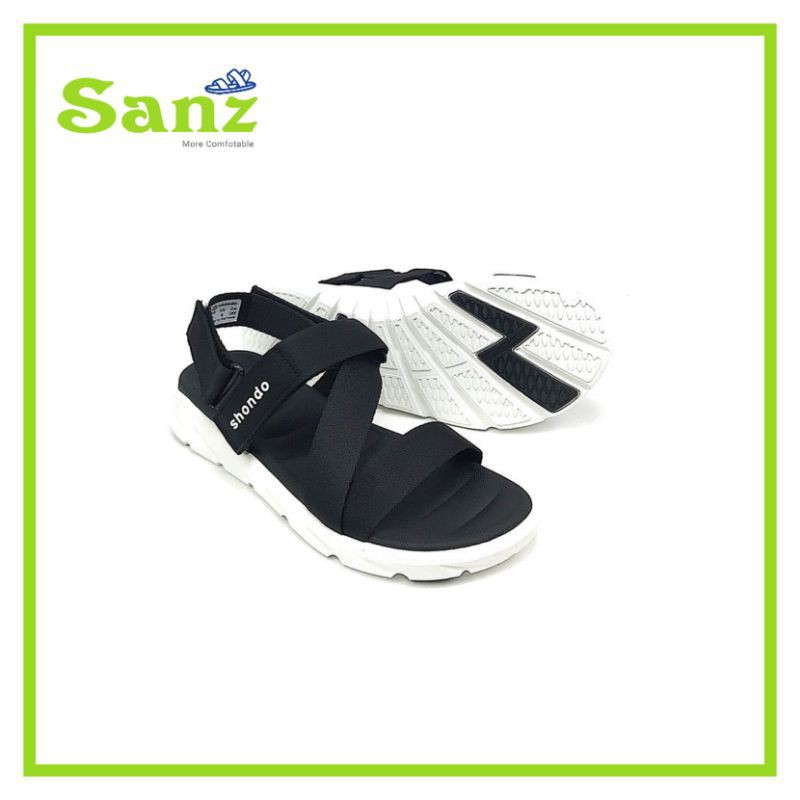 giảm sandal nam Giày Sandal Shondo Shat F6 Sport màu đen đế trắng Chính Hãng 100%