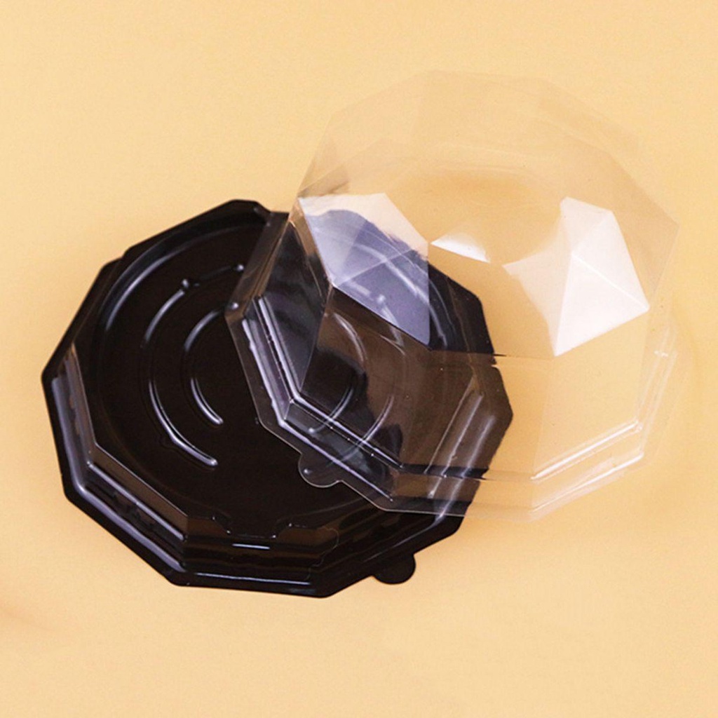 Set 100 Hộp Đựng Bánh Trung Thu Trong Suốt Có Nắp Vòm Giá Đỡ