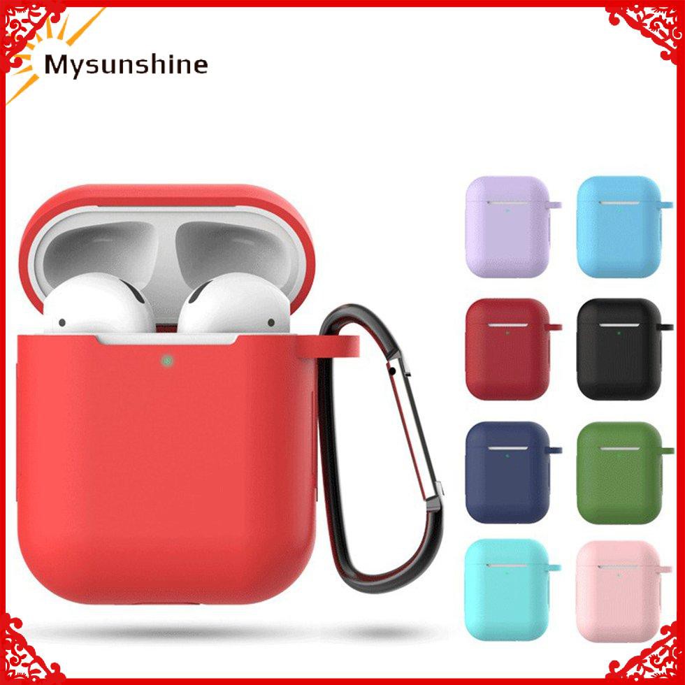 Vỏ Bảo Vệ Hộp Sạc Tai Nghe Không Dây Airpods Bằng Silicon Có Nút Chống Thất Lạc | BigBuy360 - bigbuy360.vn