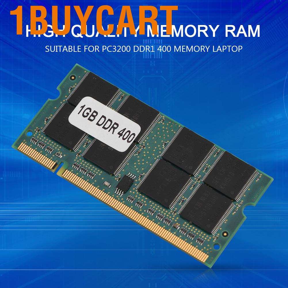 1buycart 1G DRR1 Memory Ram  Efficient Stable Performance 200Pin 400MHz Corrosion Resistant for PC3200 DDR1 400 Laptop Computer Accessories Module Board
