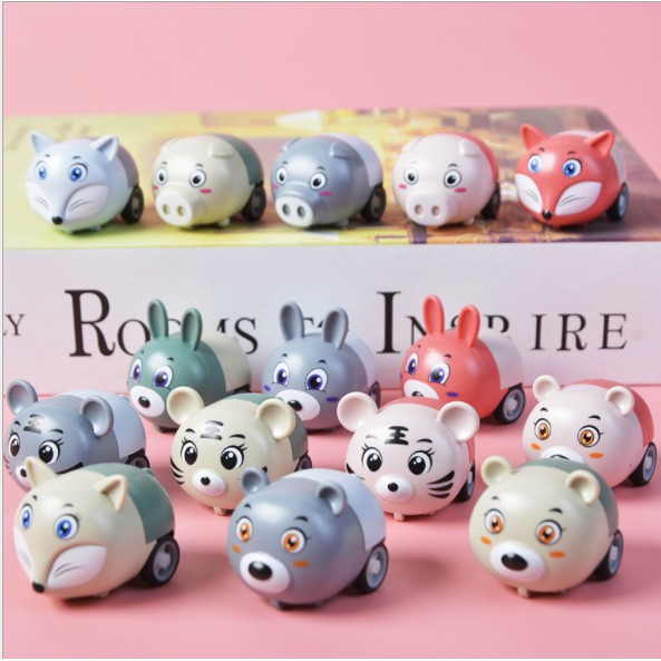 [MẪU MỚI] Đồ Chơi Trẻ Em Xe Thú Mô Hình Chạy Trớn Bánh Đà Dễ Thương - NHỰA ABS LOẠI TỐT