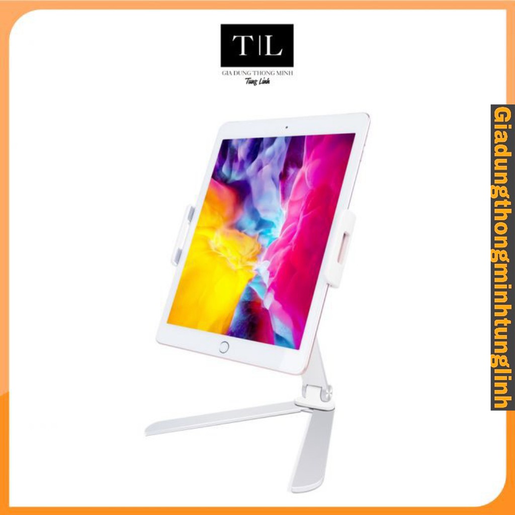 Kệ Giá Đỡ Máy Tính Bảng Ipad Tablet Tam Giác - Kệ đỡ điện thoại di động hợp kim nhôm điều chỉnh tự do xoay 360độ